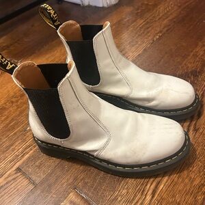 Dr. Martens Kids White Chelsea Boots